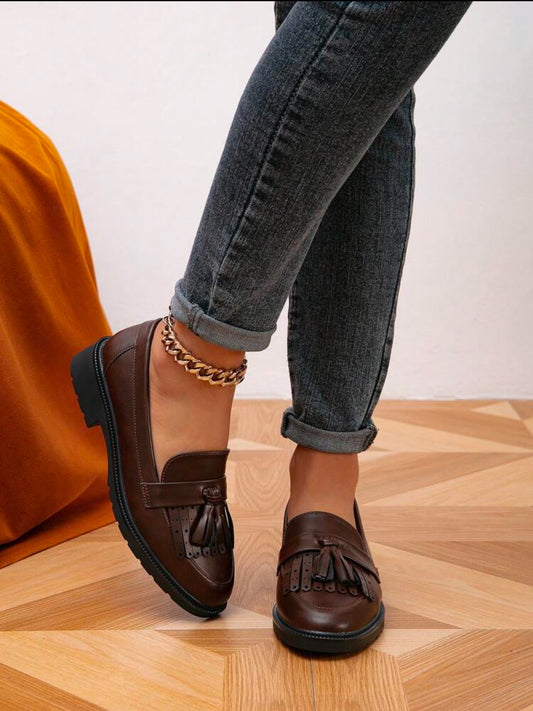 Rody - Minimalist Fringe Decor Loafer Flats china