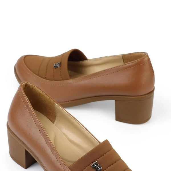 Ayla - Turkish Capone Thick Heel Tan