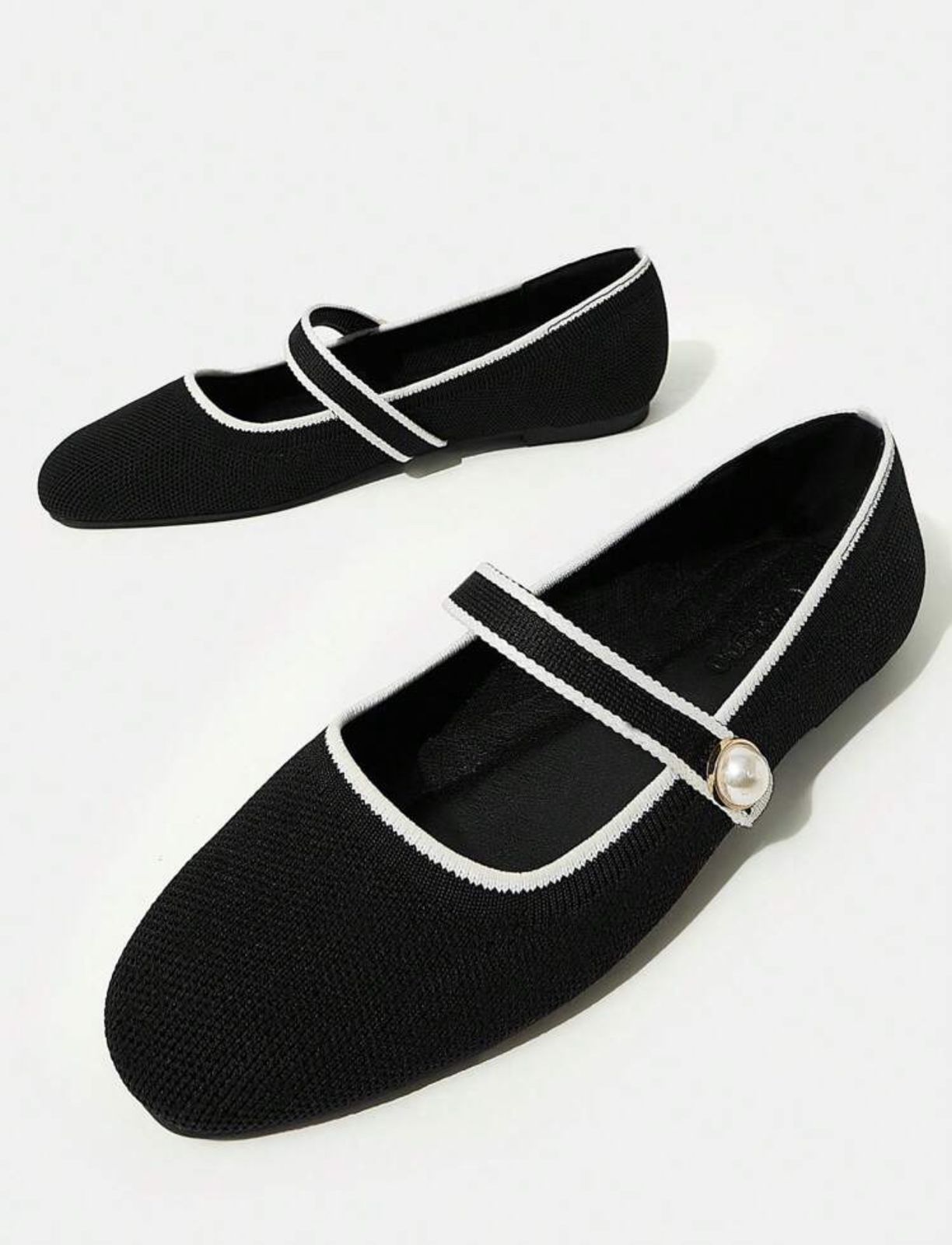 Fofa - China DOLLMOD Women's Shoes Fashion Black Contrast Binding Elegant Mary Jane Flats