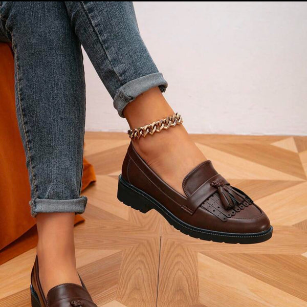 Rody - Minimalist Fringe Decor Loafer Flats china