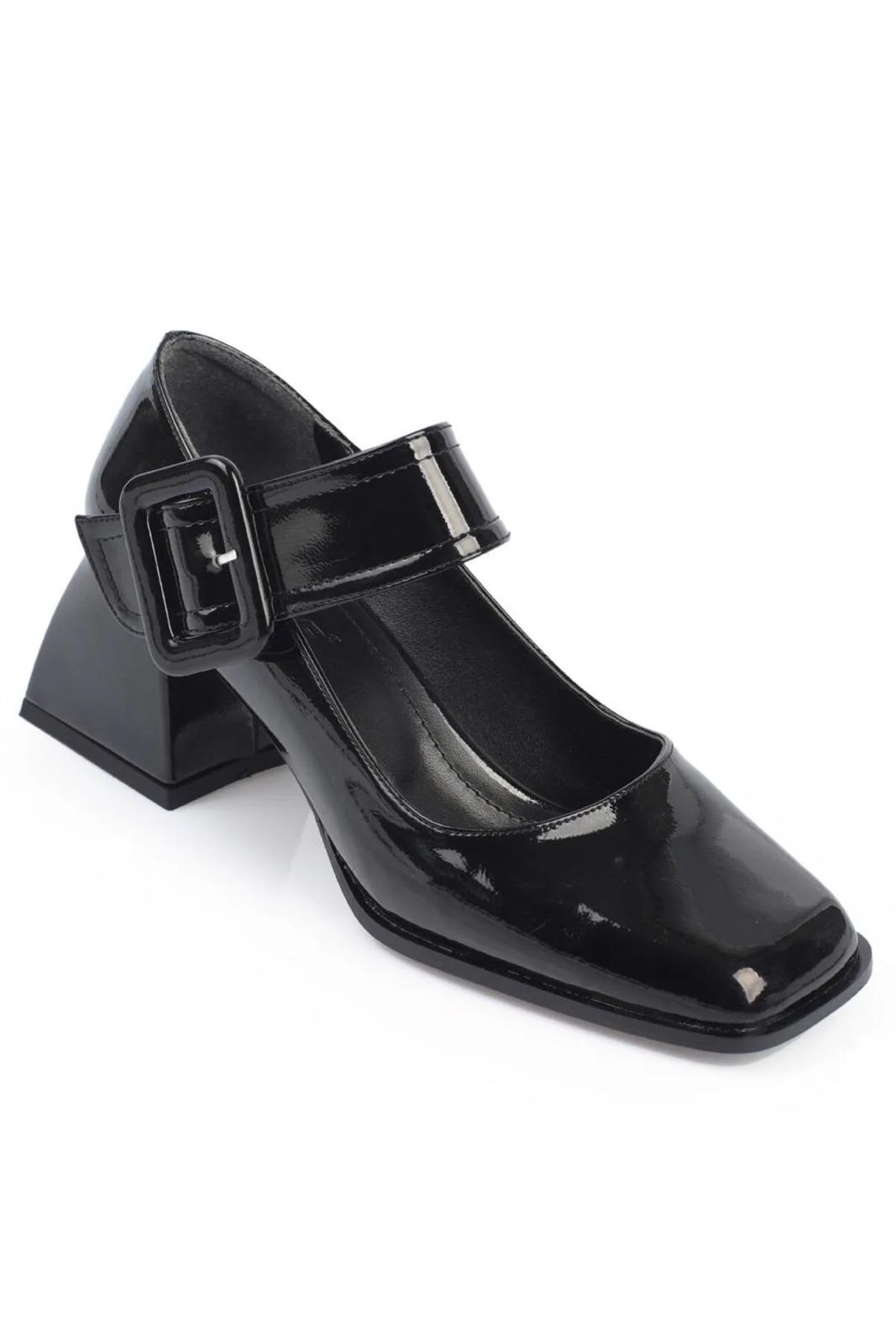 Mira - Turkish Capone Blunt Toe Mary Jane Mid Heel Woman Shoes